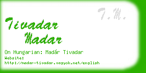 tivadar madar business card
